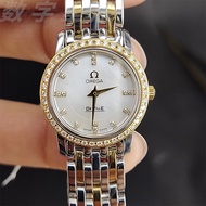 Omega Omega Omega Saucer Flying 18k Gold Original Diamond English Ladies Watch 4375.75.00