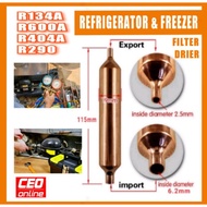 CEO 🇲🇾 Refrigerator Freezer Fridge Filter Drier Copper Strainer Peti Ais Peti Sejuk Compressor Gas R134a R404a R600a