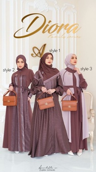 Gamis Mom Diora Family Series Pomegranate by Aden Hijab