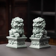 New Chinese Style Stone Lion Decorative Pair Wealth Attracting Home Guard Lion Sculpture Desktop Dec