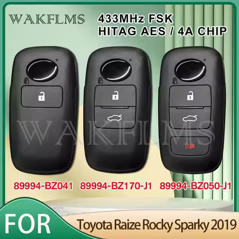 For Toyota Raize Rocky Sparky 2019 89994-BZ050-J1 89994-BZ041 89994-BZ170-J1 14AHW 4A CHIP Keyless S
