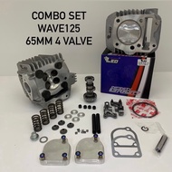 Leo Thailand Head Wave125 4 Valve + Block Wave 125 65mm Complete Set