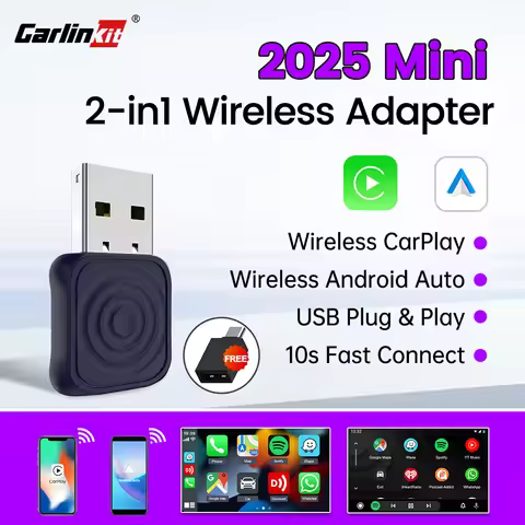 Carlinkit Wireless CarPlay Adapter Wireless Android Auto Adapter 2 in 1 Auto Connect for Mazda Subar