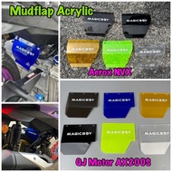 HIGH QUALITY YAMAHA AEROX NVX V1 V2 QJ MOTOR AX200S AX200 MUDFLAP ACRYLIC COLOUR MONOSHOCK COVER (SI