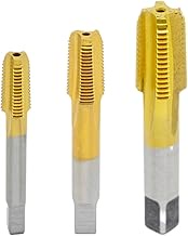 3PCS NPT Pipe Tap Set, 1/16" 1/8" 1/4" Tap Pipe Thread, M35 Cobalt Steel, Extra Hard, Industrial Gra