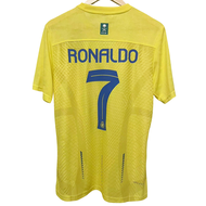 เสื้อเบี้ยร์นาร์โด้ Al-Nassr Ronaldo ฤดูกาล 23-24 เสื้อฟุตบอลแขนสั้นพร้อมลายเซ็นพิมพ์ ชุดกีฬาที่สนับ