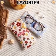 LAYOR1P9 Glasses Box, PU Leather Storege  Glasses Bag, Cartoon Printed Portable Sunglasses