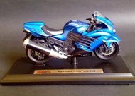 【重型機車模型】Kawasaki Ninja ZX-14R 藍色 川崎摩托車 Maisto 1/18精品車模