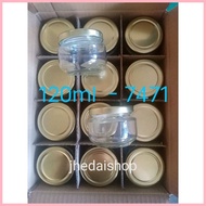 【Hot】 120ml empty glass jar 24pcs per box with free sealer 7471 code