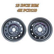 Steel Rim Besi / Rim Tyre / Tayar Rim / Tire Rim 13 Inch 4H PCD110 Daihatsu Kancil Rim Besi / Steel 