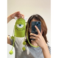 Mike Wazowski from Monsters,Inc. crochet phone bag 💚 birthday gift ideas phone bag cute aesthetic y2