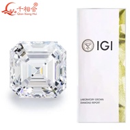 ข้อเสนอพิเศษ IGI ได้รับการรับรอง HPHT เพชร E สี Square Emerald Cut Loose Lab Grown Diamond Gemstones