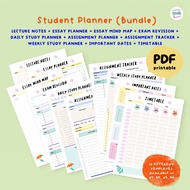 (Series C) Student Study Planner - Assignment/Essay Planner/Timetable (Undated)[Printable PDF] for T