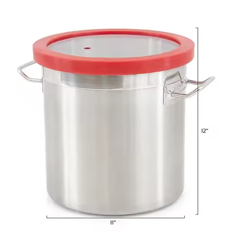 1pc 5Gal Vacuum Buckets 220V 2L Vacuum Pump,280*280mm Stainless Steel Vacuum Degassing Chamber