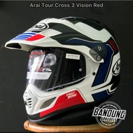 Full Face Adventure Motorcycle Helmet Arai Tour Cross 3 TC3 Vision Red SNI