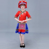 56 Ethnic Minorities Kids Costume Miao Buyi Gaoshan Naxi Dance Performance Zhuang March 3