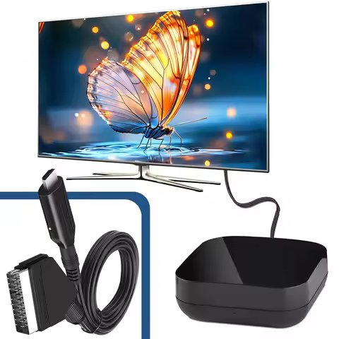 SCART to HDMI Adapter Video Audio Upscale Converter PAL/NTSC for HD TV DVD Box Signal Upscale Conver