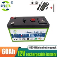 Brand new 12V 100Ah 18650 lithium Rechargeable solar energy electric vehicle battery 12.6v3A charger