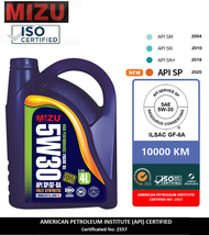 Mizu 5W-30 SP Fully Synthetic Lubricant Genuine Engine Oil - 4 litres