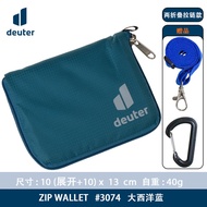 Deuter Ultra-Thin Nylon Thread Wallet with Chest Buckle Short Style Mens Wallet Student Zipper Chest