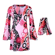 Miffer Womens Retro Style 60s 70s Hippie Costume Flare Dress Coatume Set