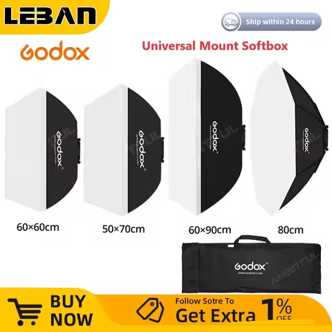 Godox 50x70cm 60x60cm 60x90cm 80cm Photo Studio Softbox Soft Box with Universal Mount for Godox K-15