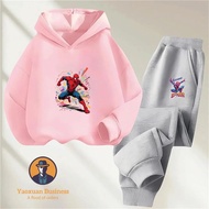 Spider-Man 2-Piece Hoodie Set for Kids - Cotton Fabric | Trendy 2025 Design