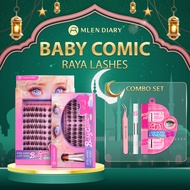 MLEN Diary Baby Comic Manga False Eyelashes Natural Long Lasting Lightweight Reusable Lashes