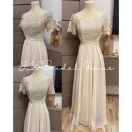 Secondary dress women dress ninang dress for wedding outfit party dress for formal wear