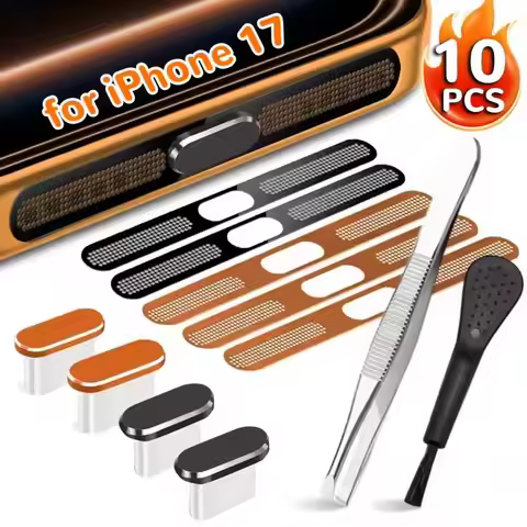 For iPhone 17 Pro Max 17Air Mobile Phone Speaker Dust Mesh Net Cover USB Type C Charging Port Protec