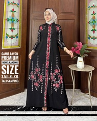 ( S M L XL XXL ) Temukan Gamis twill rayon pelangi gamis twill tidye gamis twil rayon super - motif 