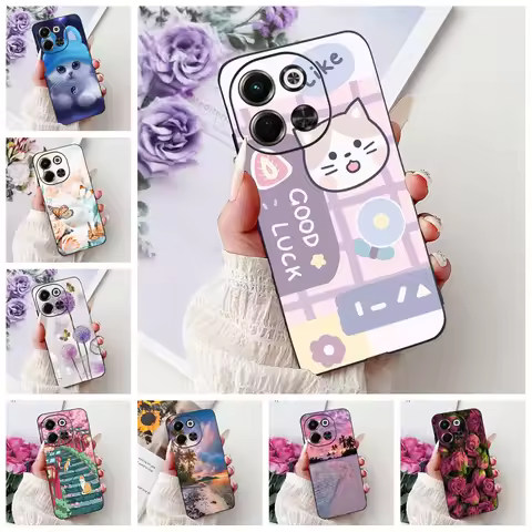6.67" For Tecno Spark 30 5G KL8 Back Cover For Tecno Spark 30 5G Case Fashion Cute Cartoon Cat Luxur