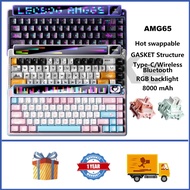 LEOBOG AMG65 Wireless Mechanical Keyboard 65% Hot swappable RGB GASKET Custom Gaming Keyboard with D