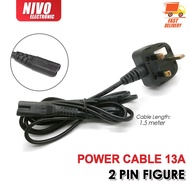 POWER CORD CABLE UK HEAD TO C7 PC/ DESKTOP/ MONITOR/ COMPUTER POWER CABLE WITH FUSE 1.5A AC POWER CA