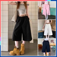 Korean style women's wide-leg khaki pants QD21, stylized loose-fitting long pants suitable for going