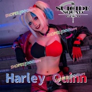 - JINN - Harley Quinn Cosplay DC Anime Suicide Squad ISEKAI Costume Accessories Sexy Red Uniforms Wi