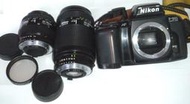 NIKON NIKKOR二手品2支鏡頭與F-601傳統底片機一起出售