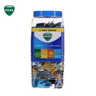 Vicks V Throat Cough Drops Throat irrittation Relief [ 205 + 5 Free Drops ] Sugar Free Mix 4 variant
