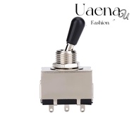 UAENAU ​3 Way Toggle Switch​, Toggle Black Tip​ Guitar 3 Way Selector Switch, Replacement Part​ Sele