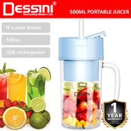 DESSINI ITALY 500mL USB Rechargeable Portable Bottle Juicer Blender Chopper Grinder Mixer Smoothie /