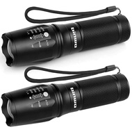 BINWO Emergency LED Torch - 5 Mode, High Lumen, Zoomable, Water Resistant, Handheld Flashlight - Cam