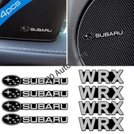 4pcs/set Aluminum Car Stereo Audio Video Sound Emblem Sticker for Subaru WRX XV Forester Impreza Tri