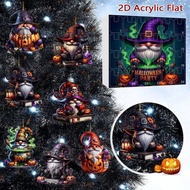 Cute 2D Gnome Acrylic Advent Halloween Calendar Toy Figures Holiday Planner Decor 24 Days For Girl B