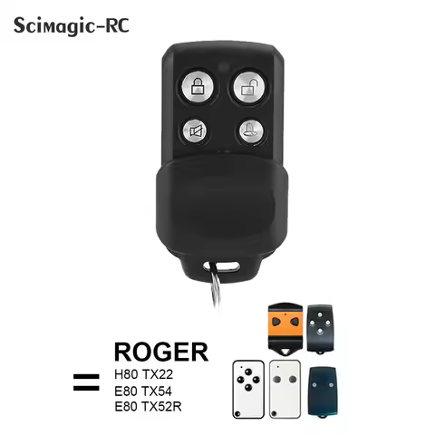 New ROGER Technology H80 TX22 E80 TX52R TX54R M80 TX44R TX1 TX10 433.92mhz Fixed Code Remote Control