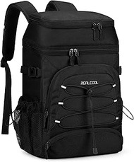 Realcool Cooler Insulated Leakproof Backpack for Men Women，33 Cans Soft Lightweight Large Capacity C