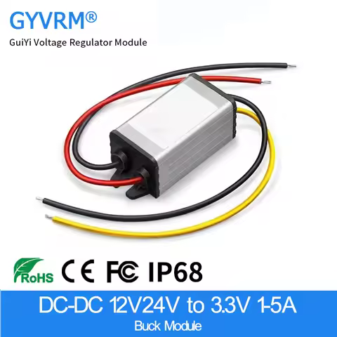 DC-DC 12/24V to 3.3V DC Power Converter 1A 2A 3A 4A 5A Auto Buck Regulator Step Down Voltage Supply 
