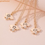 GLOWHIVE 4pcs/set Jigsaw BFF Necklace, Necklace Combination Colorful Best  Forever Necklace, Splicin