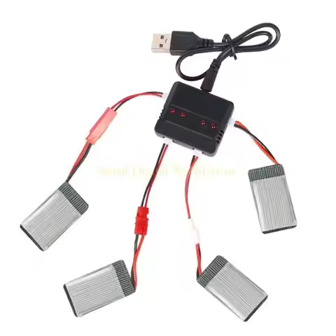 77UB 3.7V 500mAh Lipo Battery and 4 in 1 USB For Wltoys WL V911s RC Helicopter Spare Parts Accessori