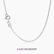 LAZO DIAMOND 9k White Gold Thin Mariner Chain Necklace