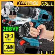 588V Electric Cordless Impact Drill Hammer 13mm Electric Screwdriver For Makita Battery Toolbox Set 